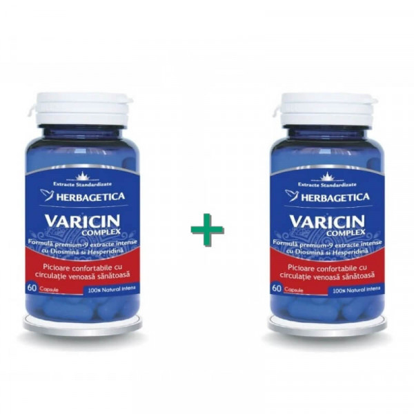 Varicin Complex - 60 + 60 cps (pachet cu -50% la a doua)