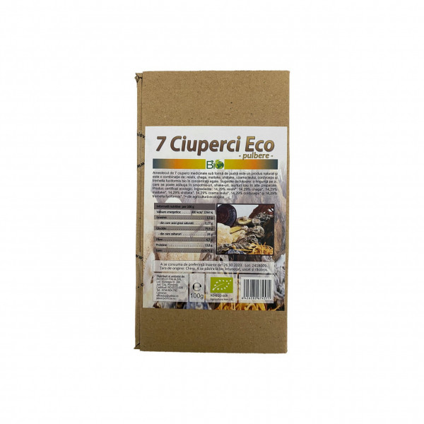 7 Ciuperci medicinale ECO pudra - 100 g