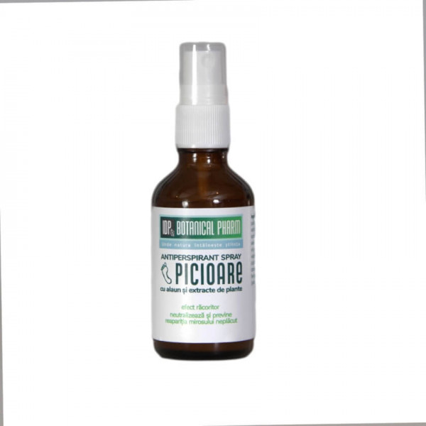 Antiperspirant spray pentru picioare cu alaun si extracte de plante - 50 ml