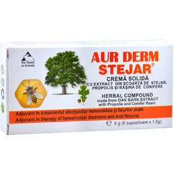 Aur Derm Supozitoare Scoarta De Stejar 6*1.5gr, Laur Med