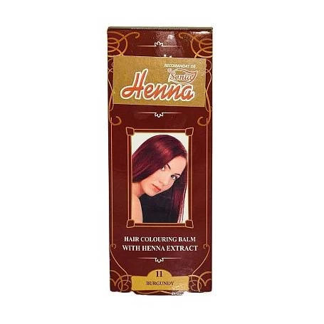 Balsam colorant pentru par, Henna Sonia nr.11 - Rosu burgundy - 75 ml