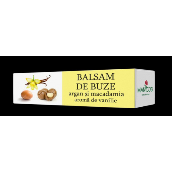 Balsam de buze cu ulei de argan, macadamia si aroma de vanilie - 4.8g