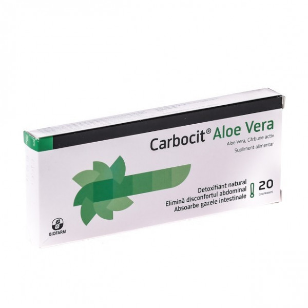 Carbocit cu Aloe Vera - 20 cpr