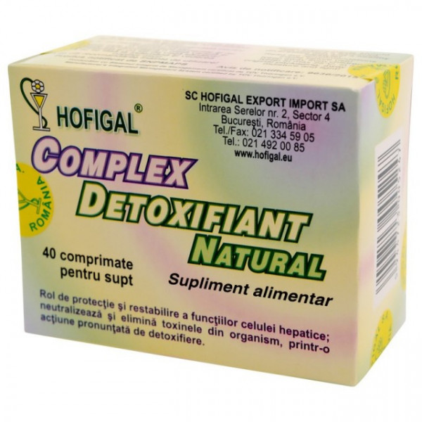Complex detoxifiant natural - 40 cpr Hofigal