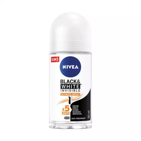 Deodorant roll-on Nivea Black & White Invisible Ultimate Impact - 50 ml
