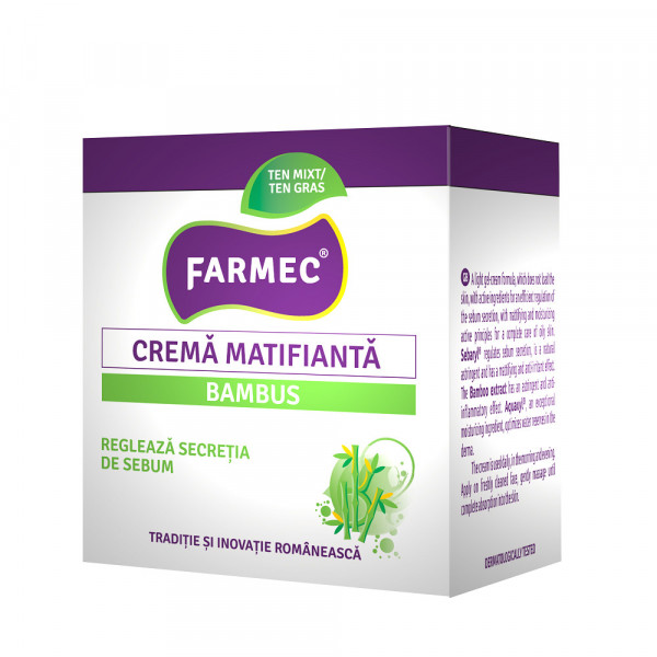 Farmec Crema matifianta bambus - 50 ml, Farmec