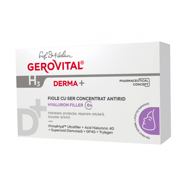 GH3 Derma+ Fiole cu ser concentrat antirid - 10x2ml