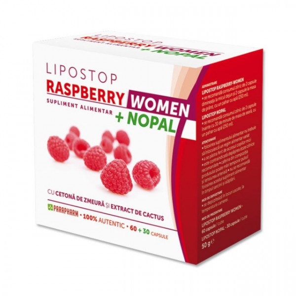 Lipostop Raspberry Women + Nopal - 60 +30 cps