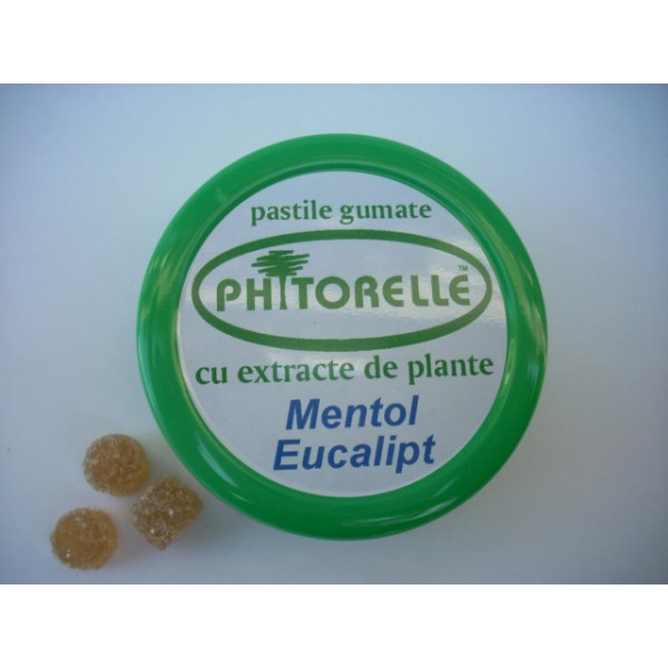 Pastile gumate cu mentol si eucalipt - 50 g