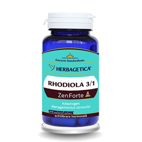 Rhodiola 3/1 Zen Forte - 60 cps (poza veche)