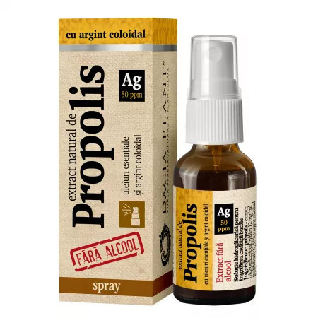 Spray cu extract natural de propolis cu argint coloidal - 20 ml