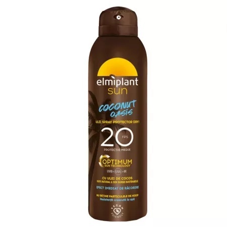 Ulei spray de corp pentru cu protectie solara SPF 20 Coconut Oasis - 150 ml