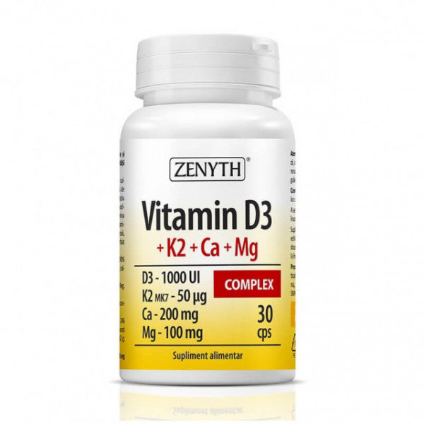 Vitamin D3+K2+CA+MG complex - 30 cps