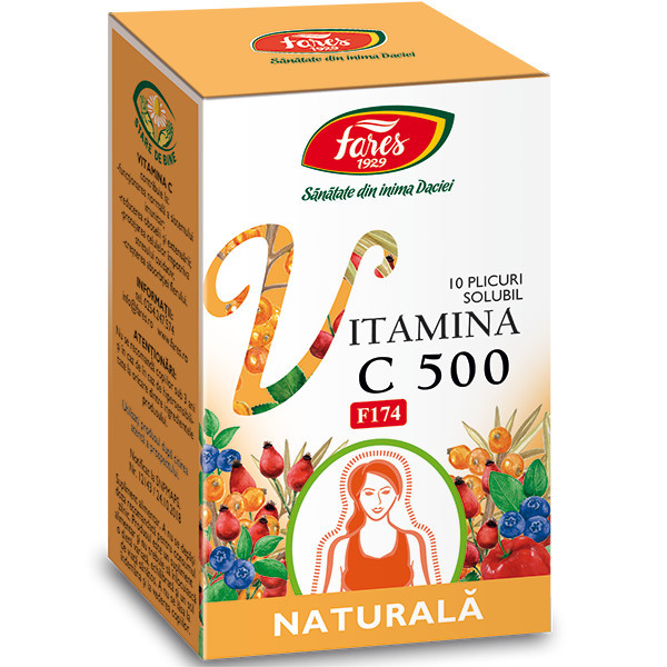 Vitamina C 500 naturala - 10 plicuri