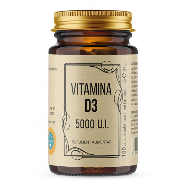 Vitamina D3 5000 UI - 100 cps moi