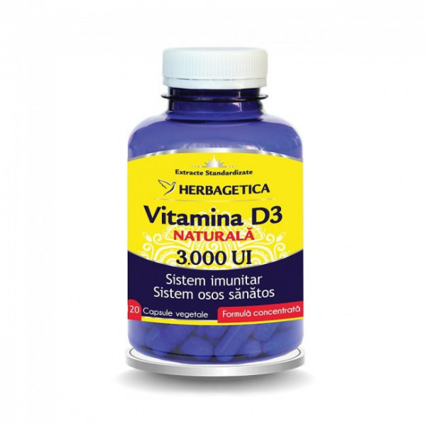 Vitamina D3 Naturala 3000 UI - 120 cps