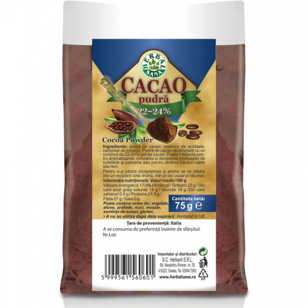 Cacao pudra 22-24% - 75 g