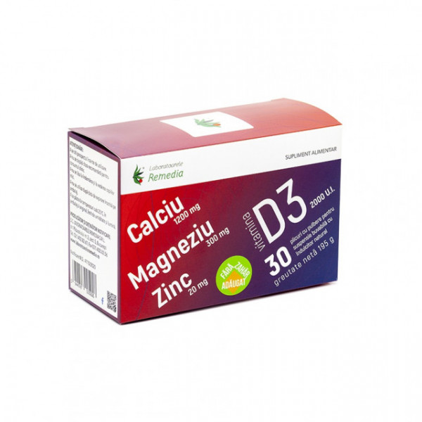 Calciu, Magneziu, Zinc si vitamina D3 - 30 dz
