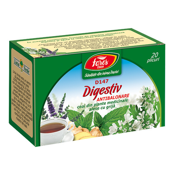 Ceai Digestiv Antibalonare D147 - 20 pl Fares