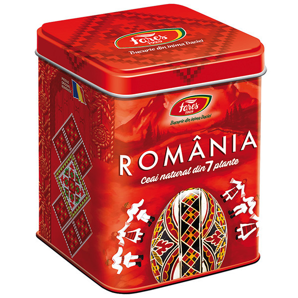 Ceai Suvenir Romania 7 Plante Rosu - 75 gr Fares