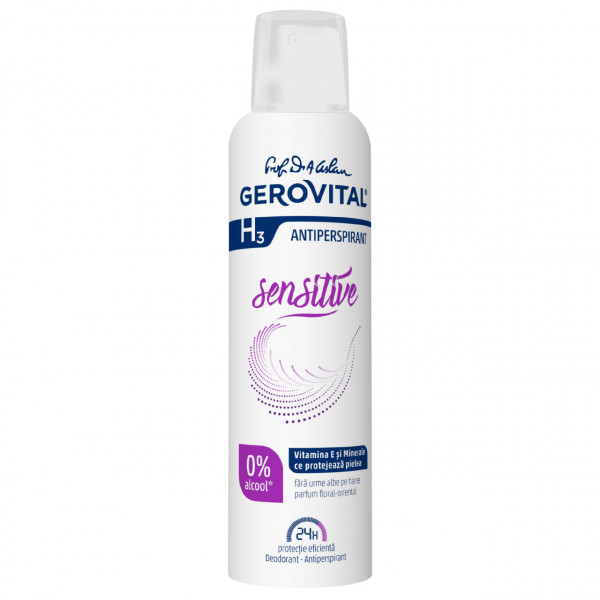 Gerovital H3 Deodorant Antiperspirant Sensitive - 150 ml