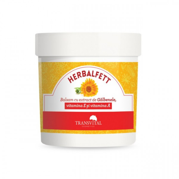 Herbalfett - Balsam cu extract de galbenele, vitamina A si E - 250 ml