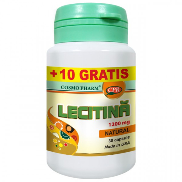 Lecitina 1200MG - 30 cps + 10 cps GRATIS