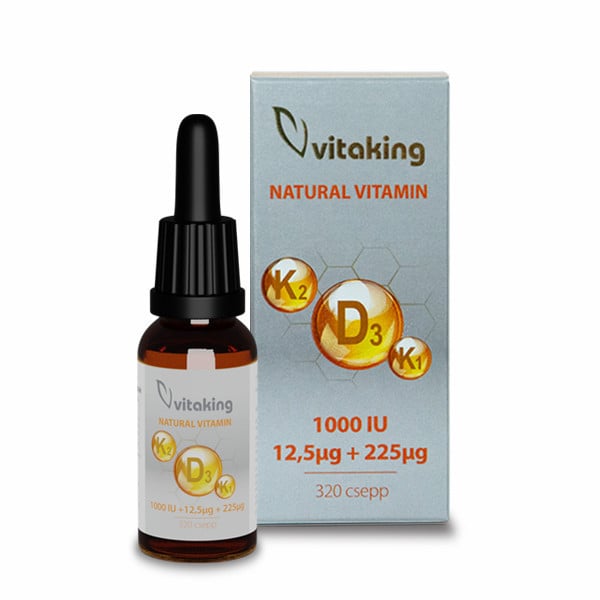 Picaturi de Vitamina K2+K1+D3 - 2000UI - 10 ml