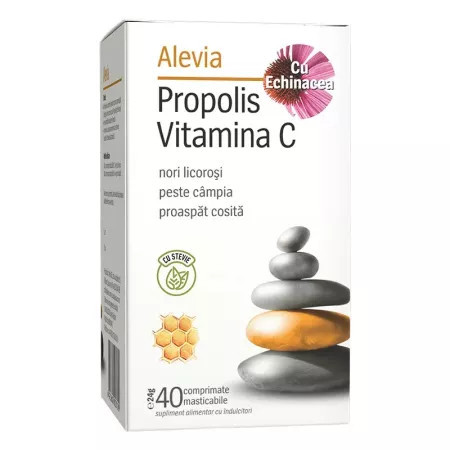 Propolis vitamina C cu echinacea - 40 cpr masticabile