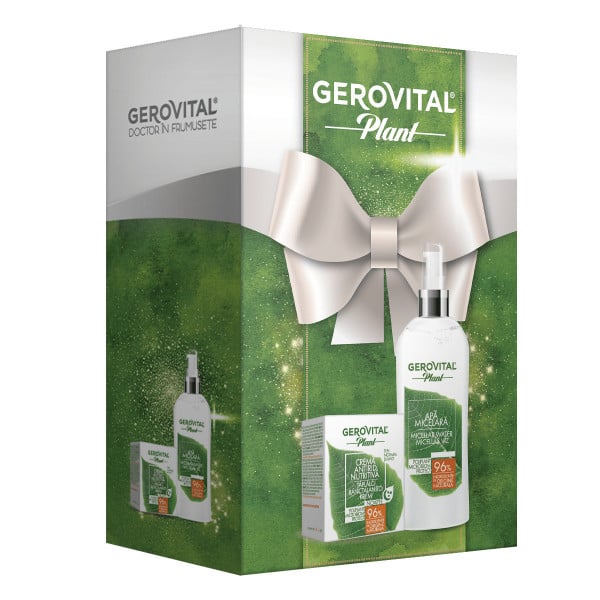 Set Gerovital Plant Crema antirid nutritiva - 50 ml + Apa micelara - 150 ml