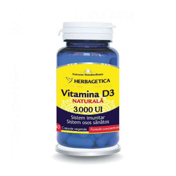 Vitamina D3 Naturala 3000 UI - 30 cps
