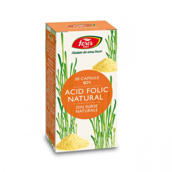 Acid Folic Natural, G71 - 30 cps Fares
