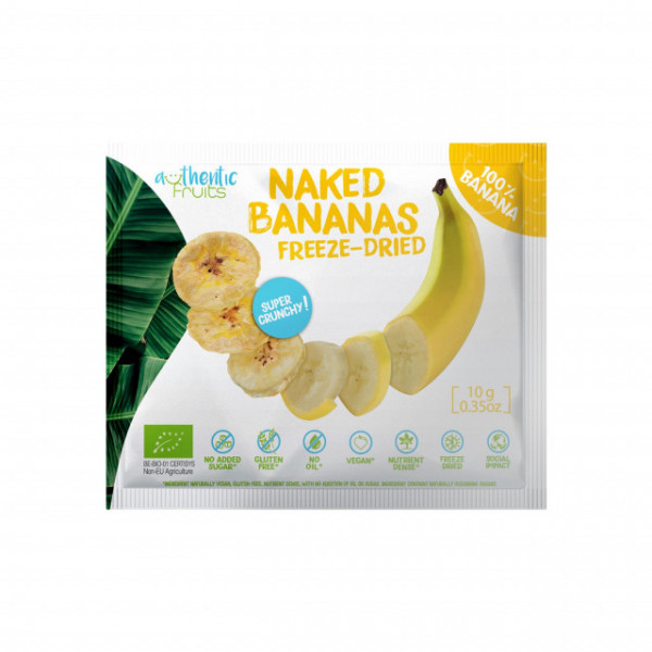 Banane rondele crocante liofilizate fara gluten Bio Eco - 10g