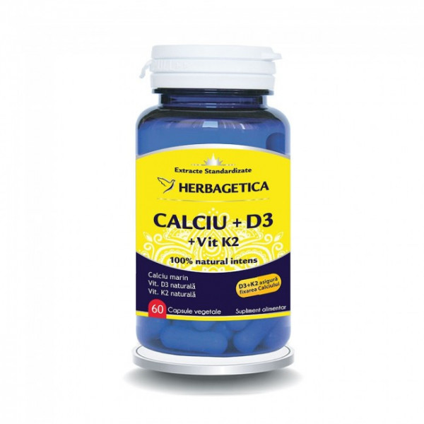 Calciu + D3 cu Vit. K2 - 60 cps