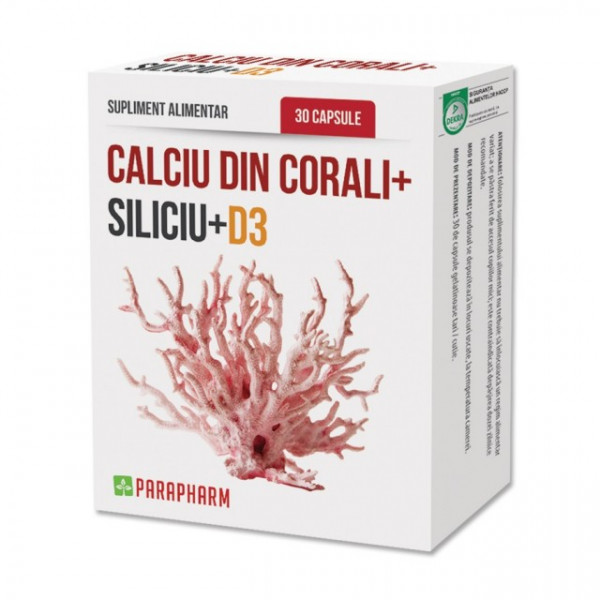 Calciu din Corali + Siliciu + D3 - 30 cps