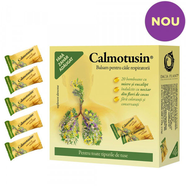 Calmotusin drops cu miere si eucalipt - 20 buc