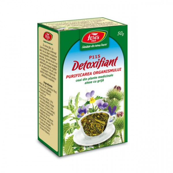 Ceai Detoxifiant purificarea organismului P115 - 50 g Fares