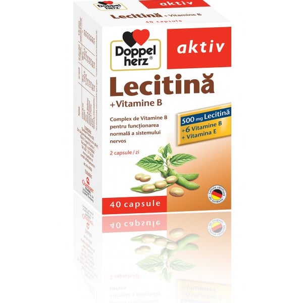 Doppelherz aktiv Lecitina + Vitamina B - 40 cpr