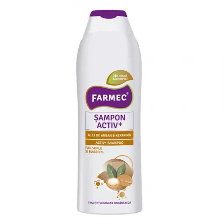 Farmec Sampon activ cu ulei de argan si keratina - 400 ml