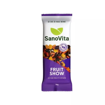 Fruit Show Mix fructe uscate fara adaos de zaharuri - 50 g, Sano Vita