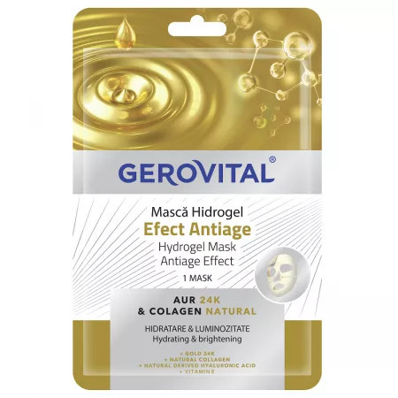 Gerovital Masca pentru fata Hidrogel Efect Antiage - 1 buc