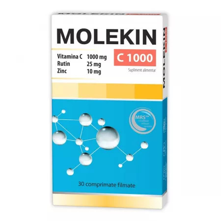 Molekin C1000 + Rutin 25mg + Zinc 10mg - 30 cpr