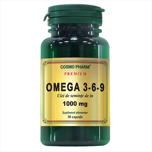 Omega 3-6-9 Ulei de seminte de in - 30 cps Cosmo Pharm