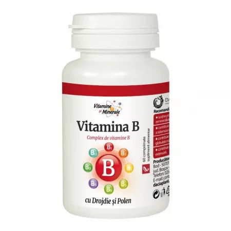 Vitamina B cu drojdie si polen - 60 cpr