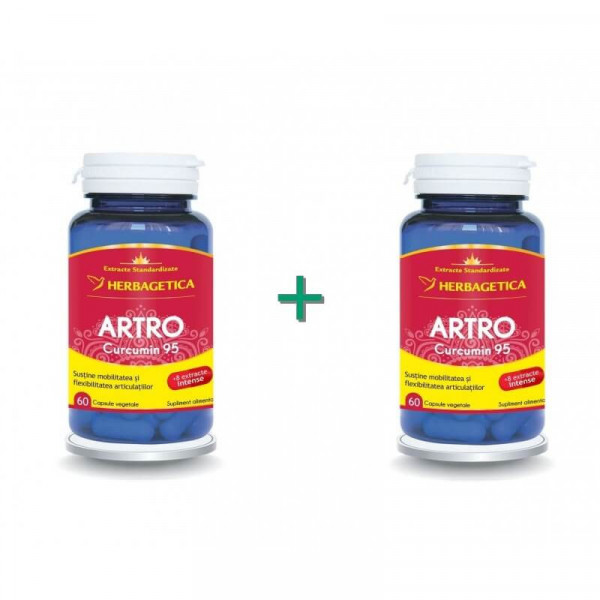 Artro Curcumin 95 - 60 + 60 cps (pachet cu -50% la a doua)