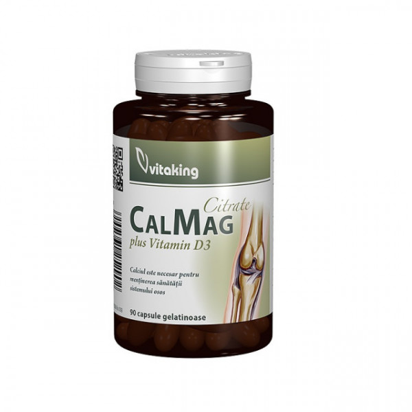 Ca+Mg+Vitamina D3 lichid citrat - 90 cps