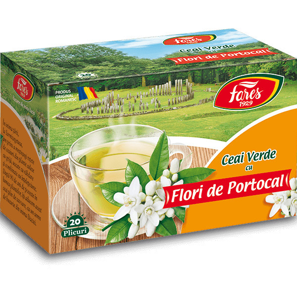 Ceai verde cu flori de portocal - 20 plicuri