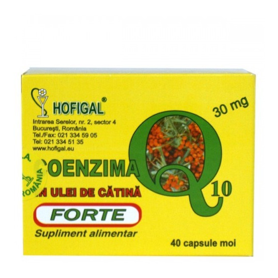 Coenzima Q10 Ulei de Catina Forte 40 cps moi Hofigal