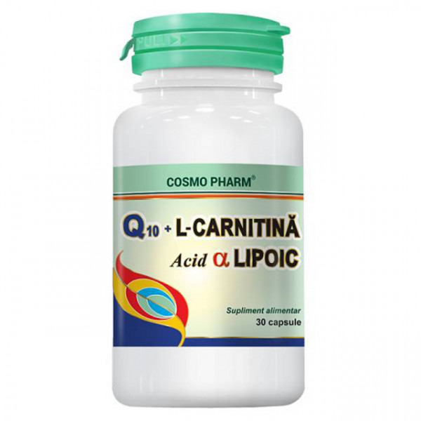 Q10 + L-Carnitina si Acid Lipoic - 30 cps
