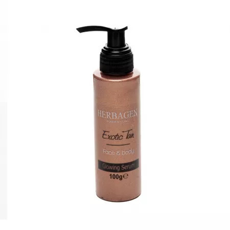 Ser bronzant stralucitor pentru fata si corp Exotic Tan - 100 ml, Herbagen